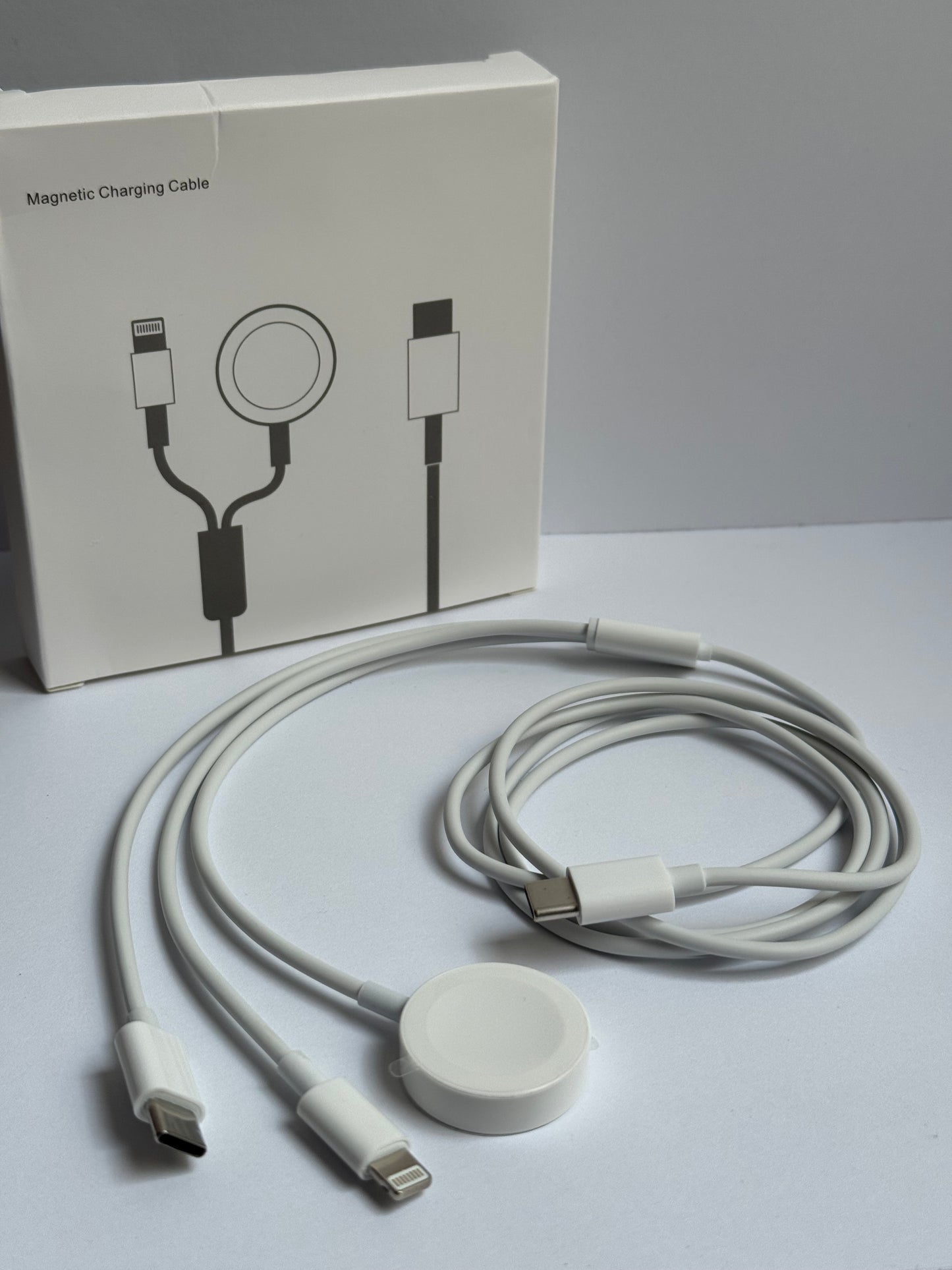 Cable multi-uso 3 en 1, conexión C (entrada Lightning/AppleWatch/C)