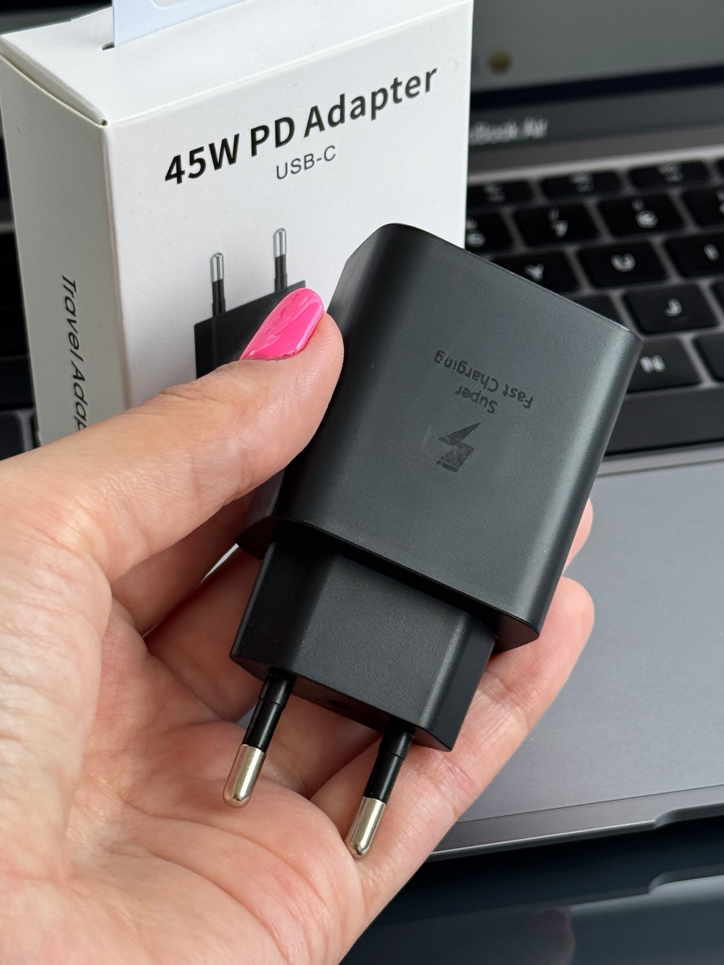 Adaptador Conexión C 45W (carga rápida) Samsung, (compatible con todo tipo de conexión C)