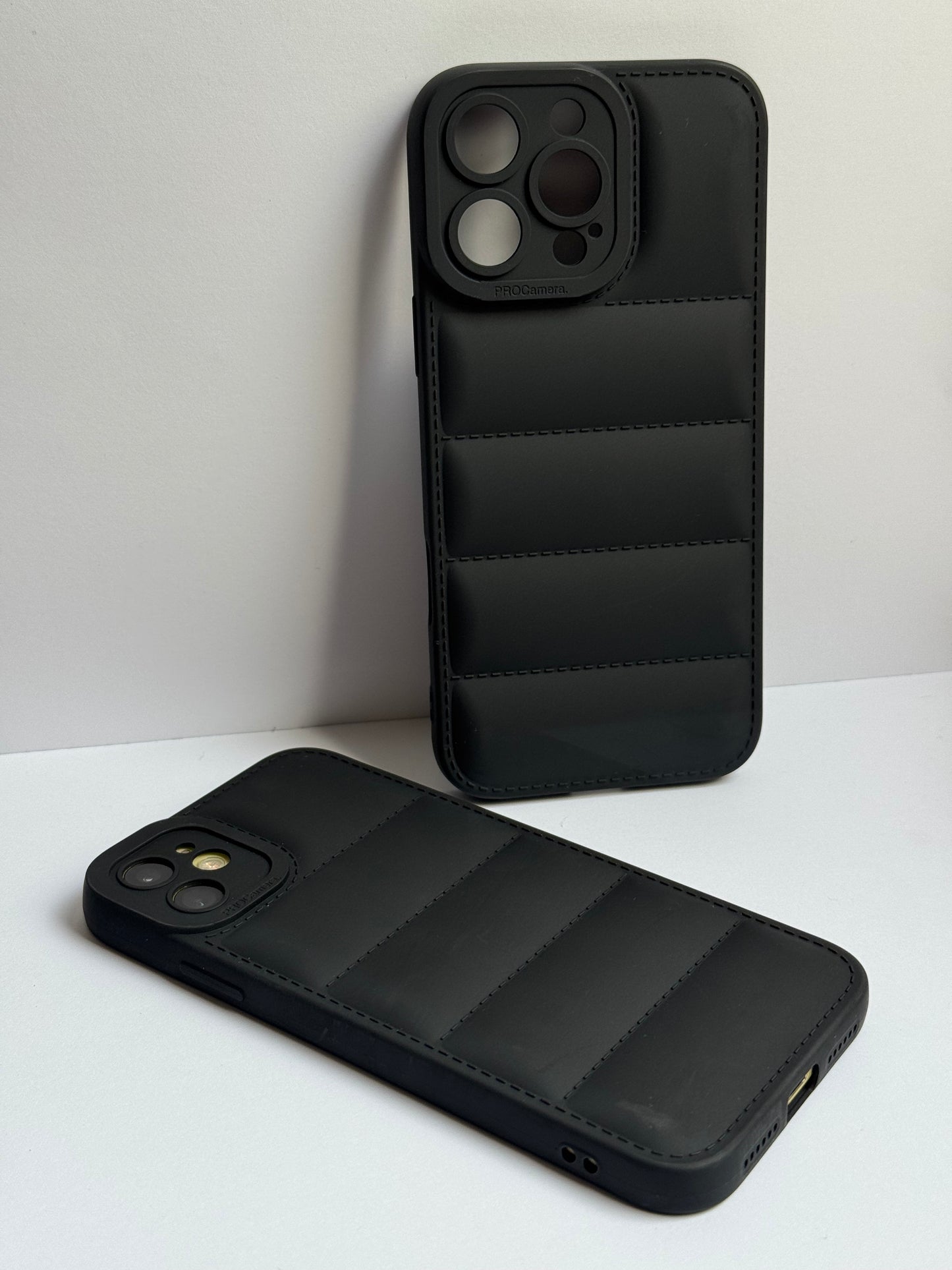 Carcasa tipo Puffa, negro 🖤📱