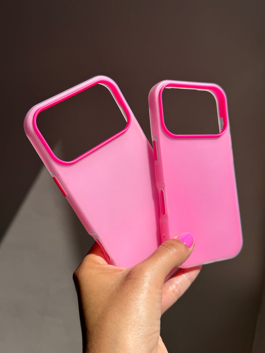 Carcasa formato doble, fucsia neón 💖 (iph 17Pro/17ProMax)
