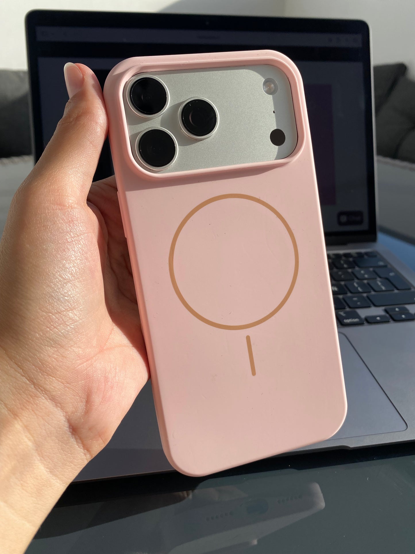Case MagSafe, Rosa Nude 💓☑️ (solo iph 17/17Pro/17ProMax)