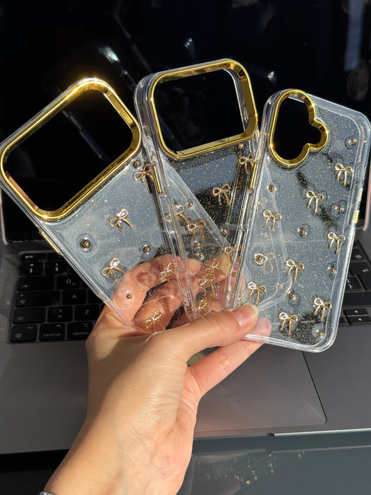 Carcasa Coquette dorado ✨ (línea “iphone 17”)