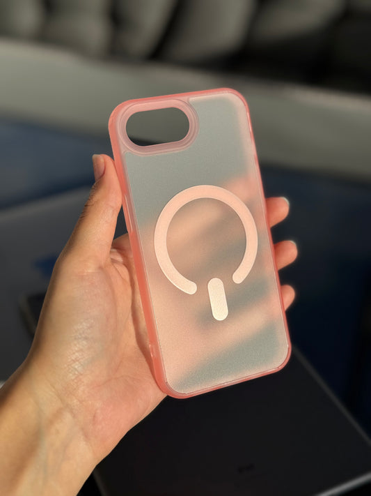 Carcasa MagSafe bordes rosa, iPhone 16E ☑️