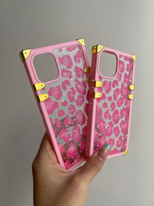 Carcasa Leopardo Pink rectangular ✨ SALE!