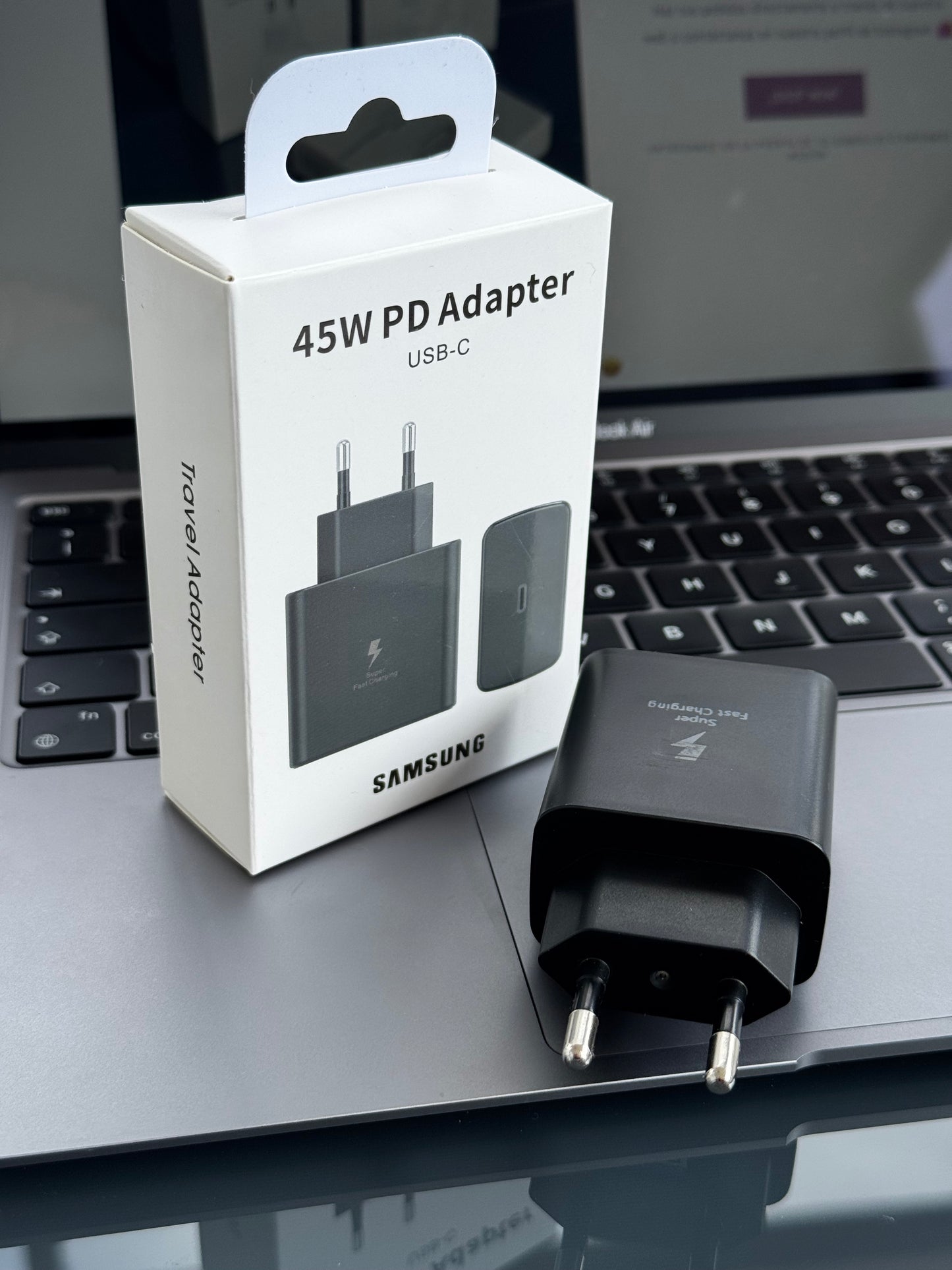 Adaptador Conexión C 45W (carga rápida) Samsung, (compatible con todo tipo de conexión C)