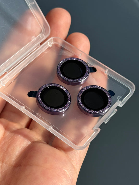 Protector para cámara: morado oscuro , brillo pequeño (solo iph 14Pro/14ProMax)