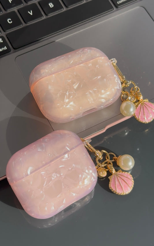Funda para AirPods nacarada 🐚 (rosada)