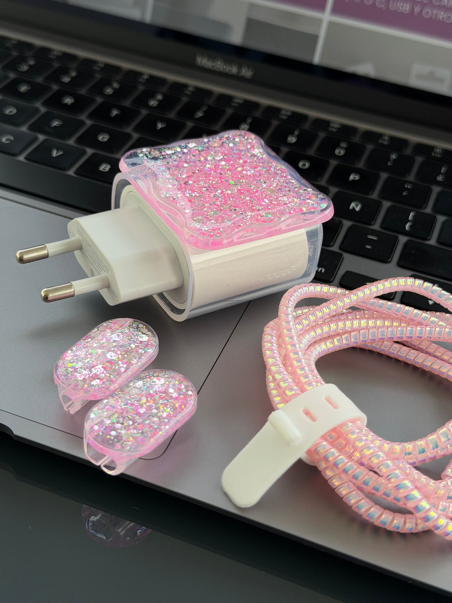 Protector para adaptador C Pink Shine 💖