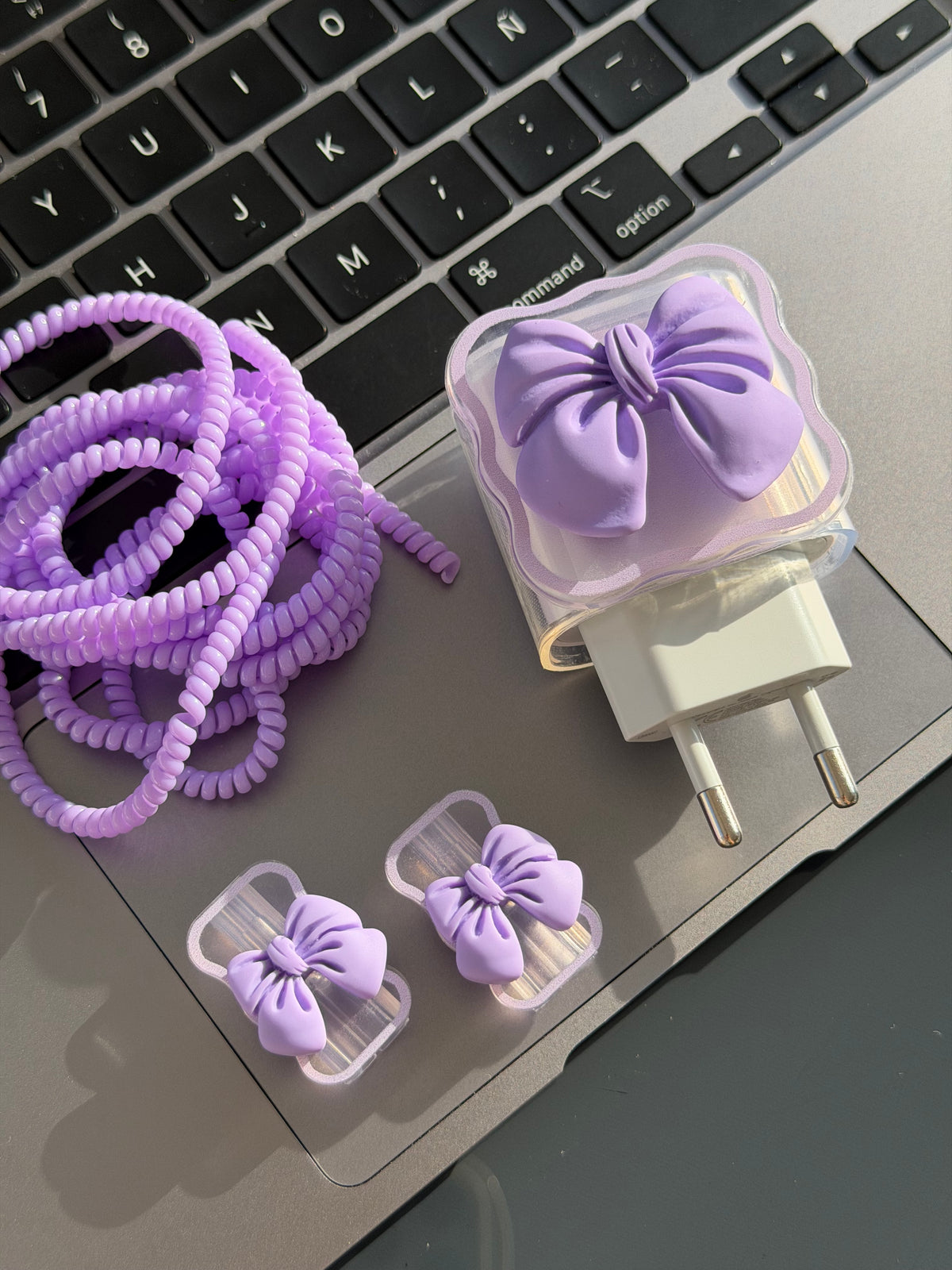 Protector adaptador C: rosita lila 💜