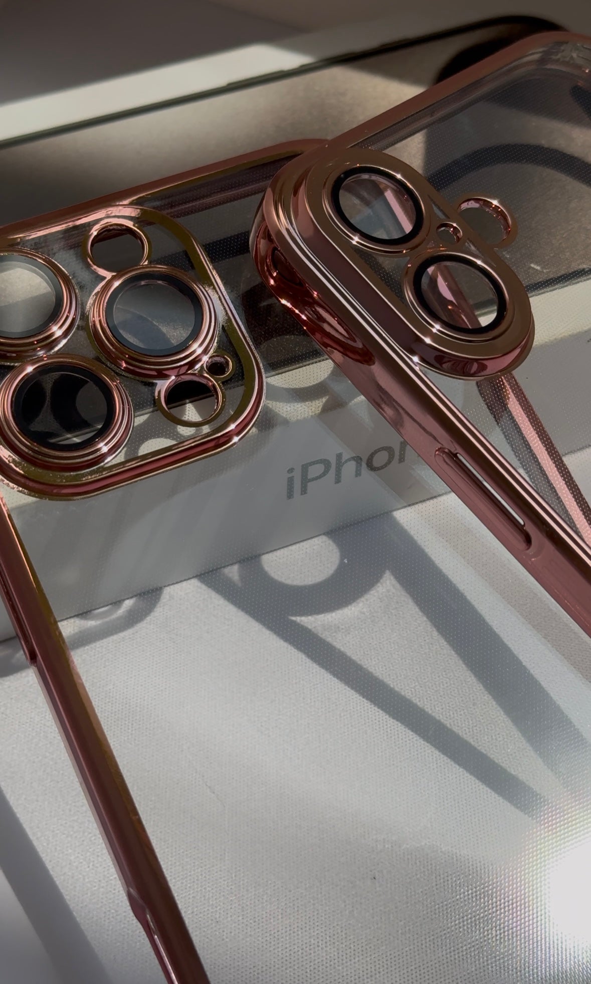 Carcasa bordes rosegold📱💞