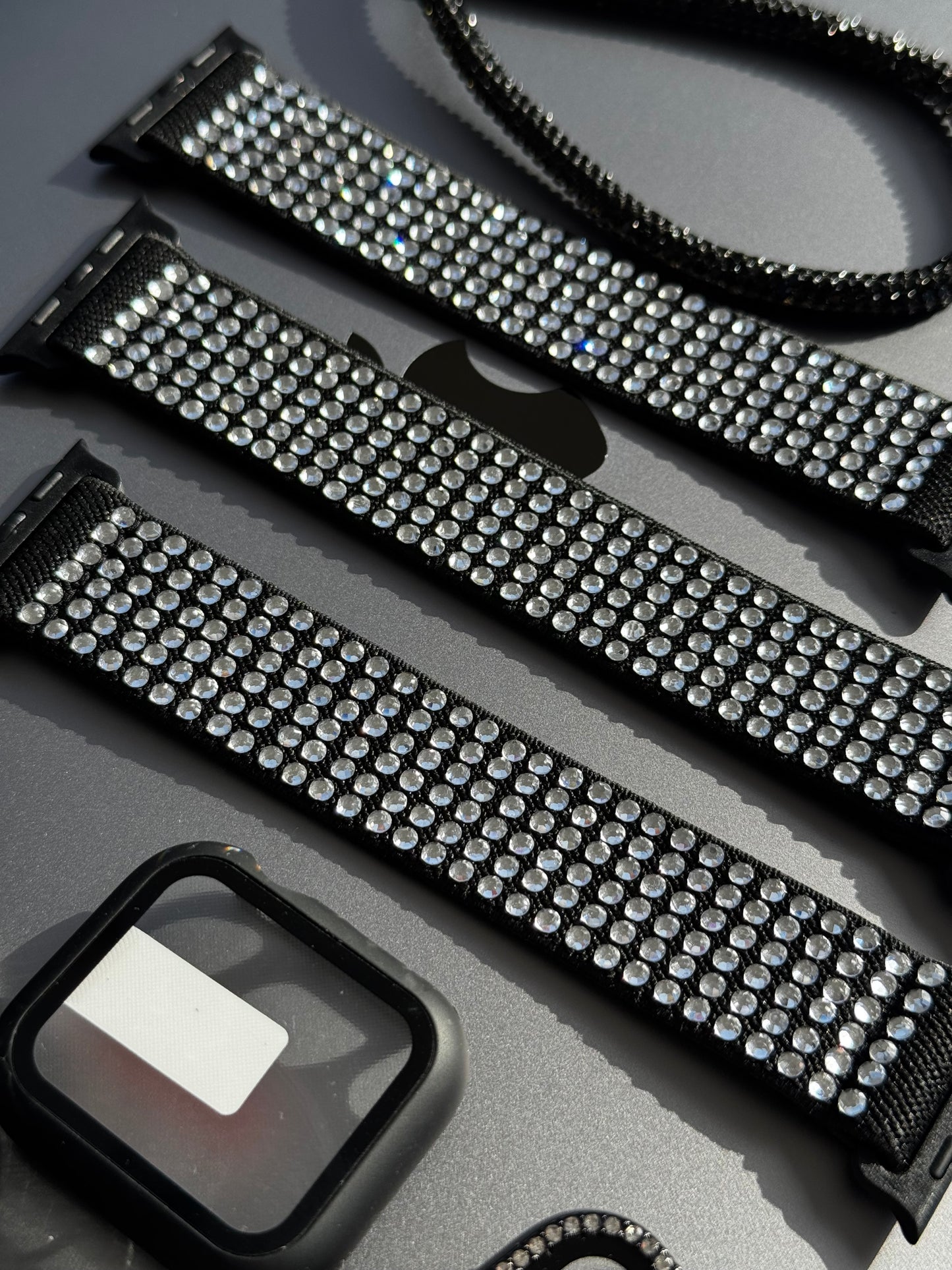Correas para Applewatch, banda elástica black shine 🖤✨ (no incluye accesorio)