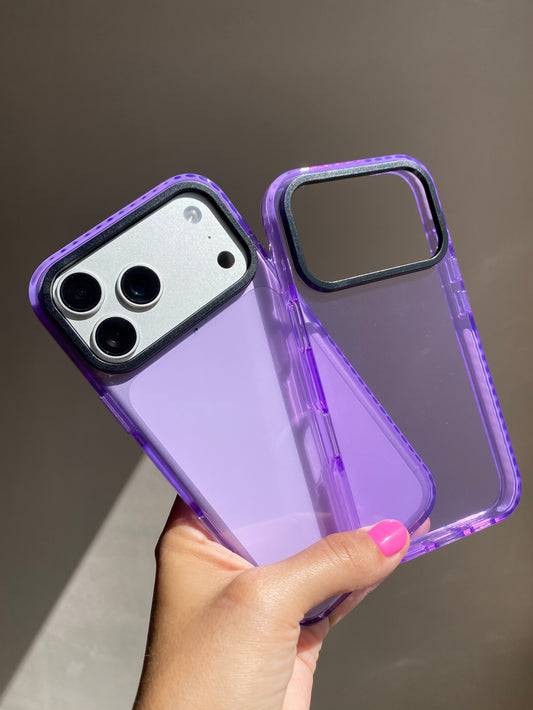 Carcasa transparente, borde reforzado: morado 💜