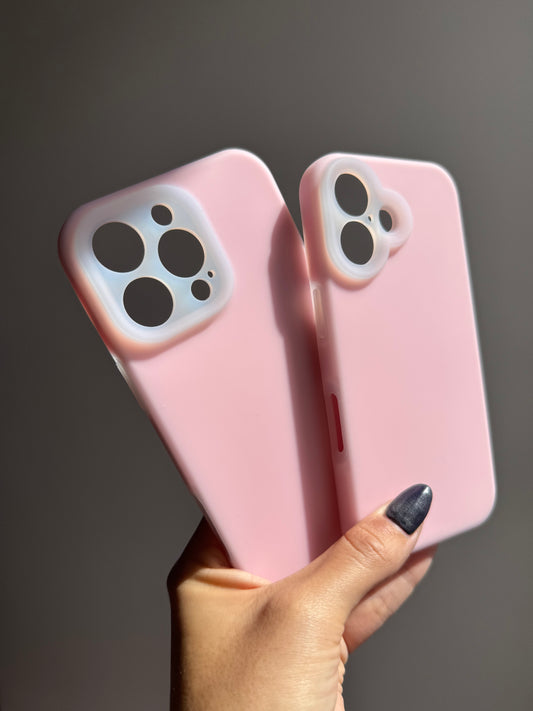 Carcasa Rosada, full protección, solo para línea iPhone “16”