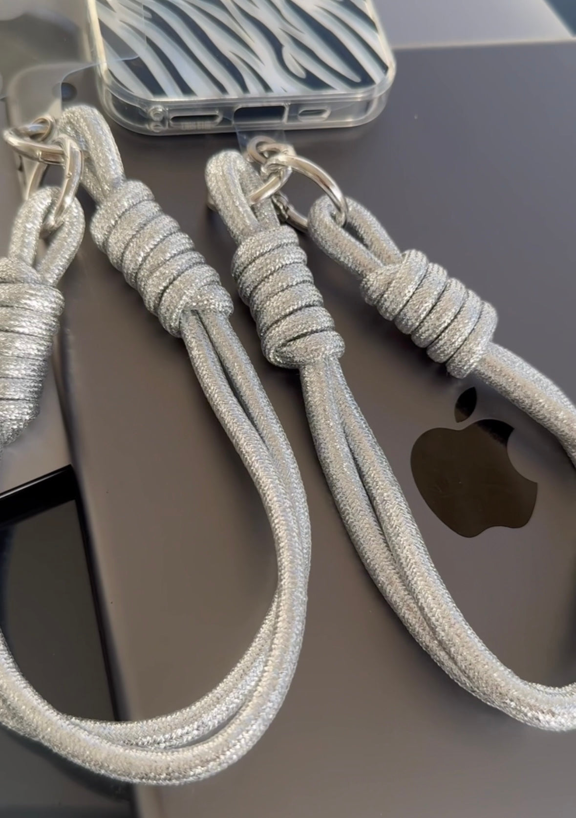 Strap tipo cordón: plateado 🩶
