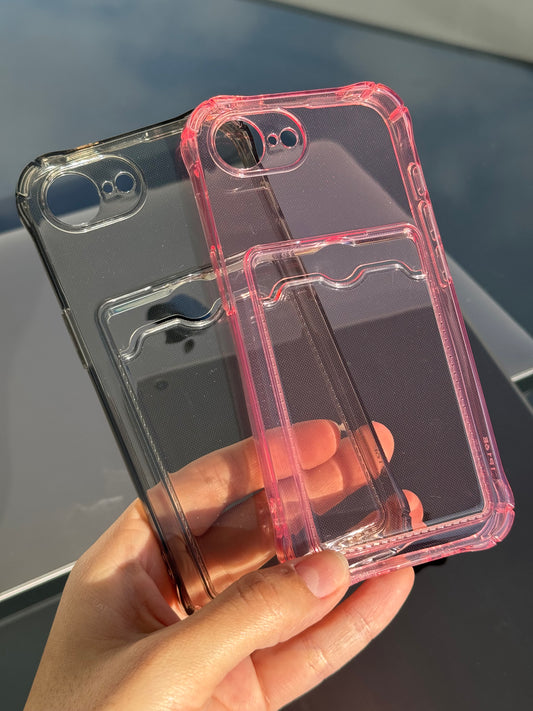Carcasa transparente c/tarjetero, iPhone 16E☑️