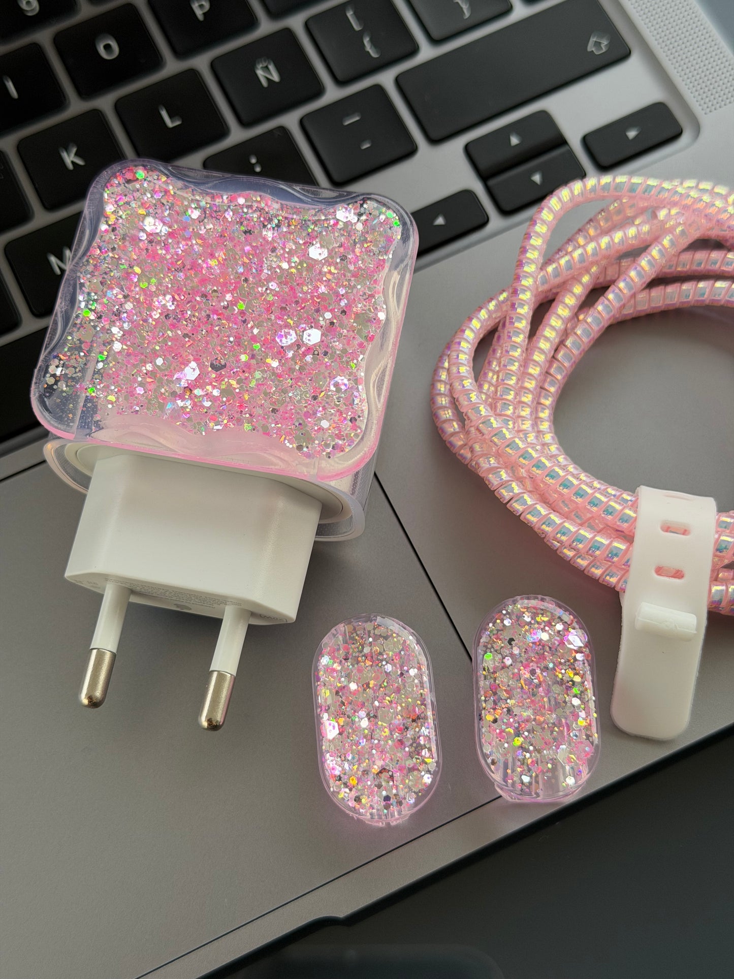 Protector para adaptador C Pink Shine 💖