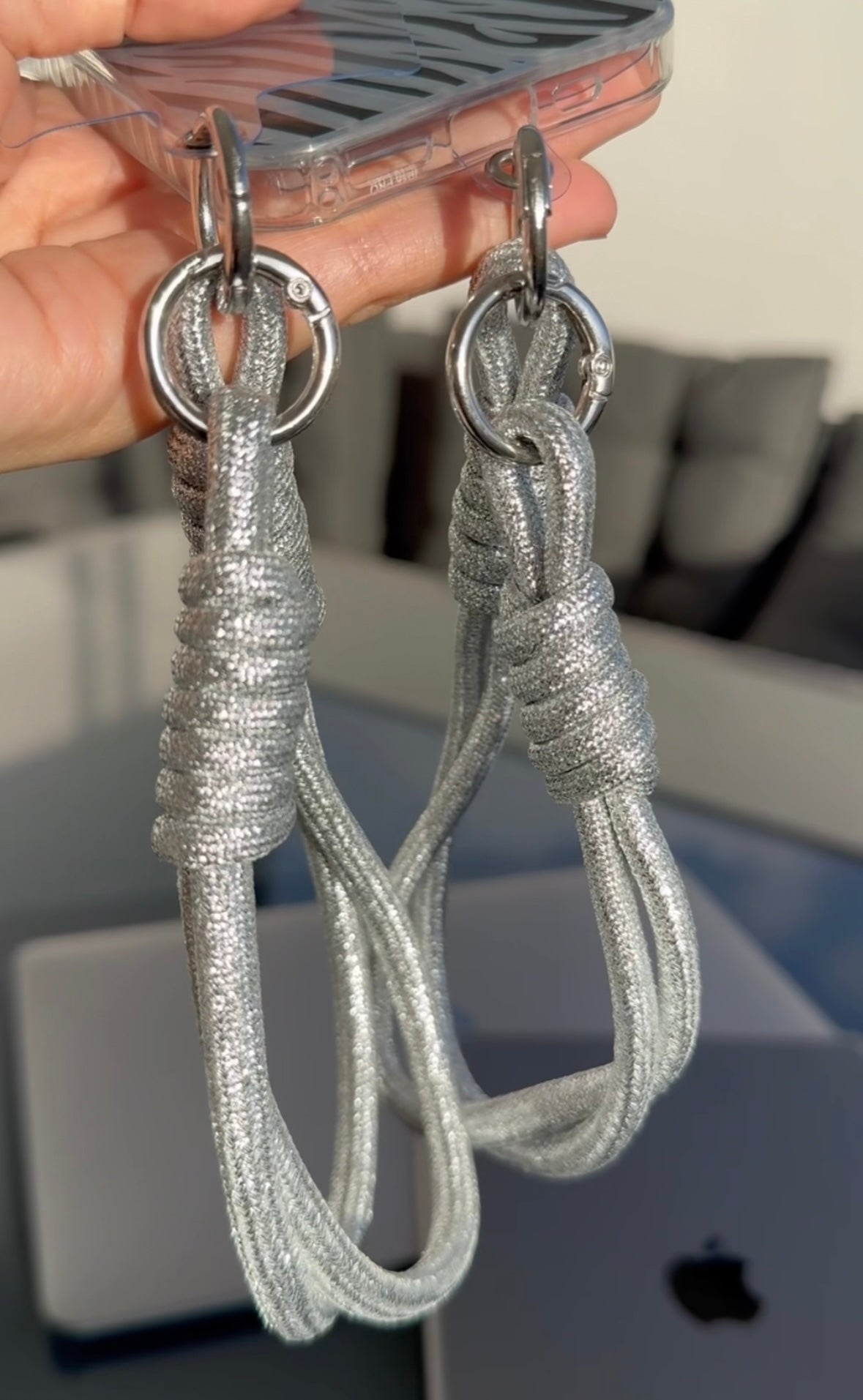 Strap tipo cordón: plateado 🩶