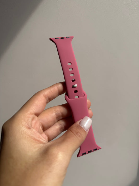 Correa silicona applewatch: rosa oscuro (solo 42/44/45/46s10/49 mm)