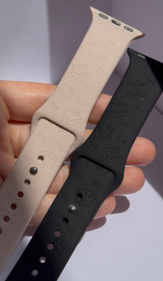 Correas para AppleWatch Kitty Nude y Negro 🖤🎀