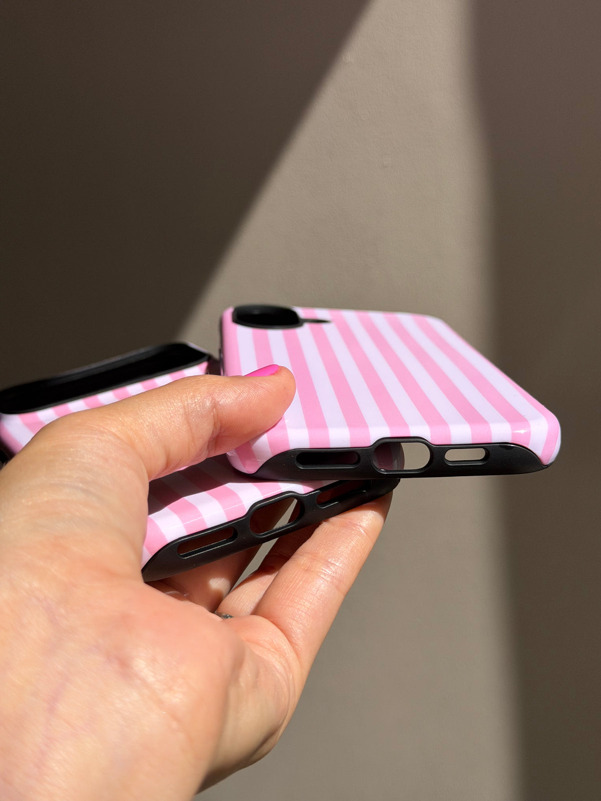 Case Pink Candy (Rosa/blanco) iPhone 16/16Plus/16ProMax/17ProMax