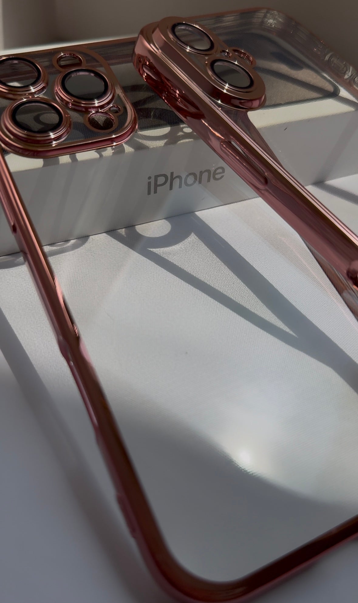 Carcasa bordes rosegold📱💞