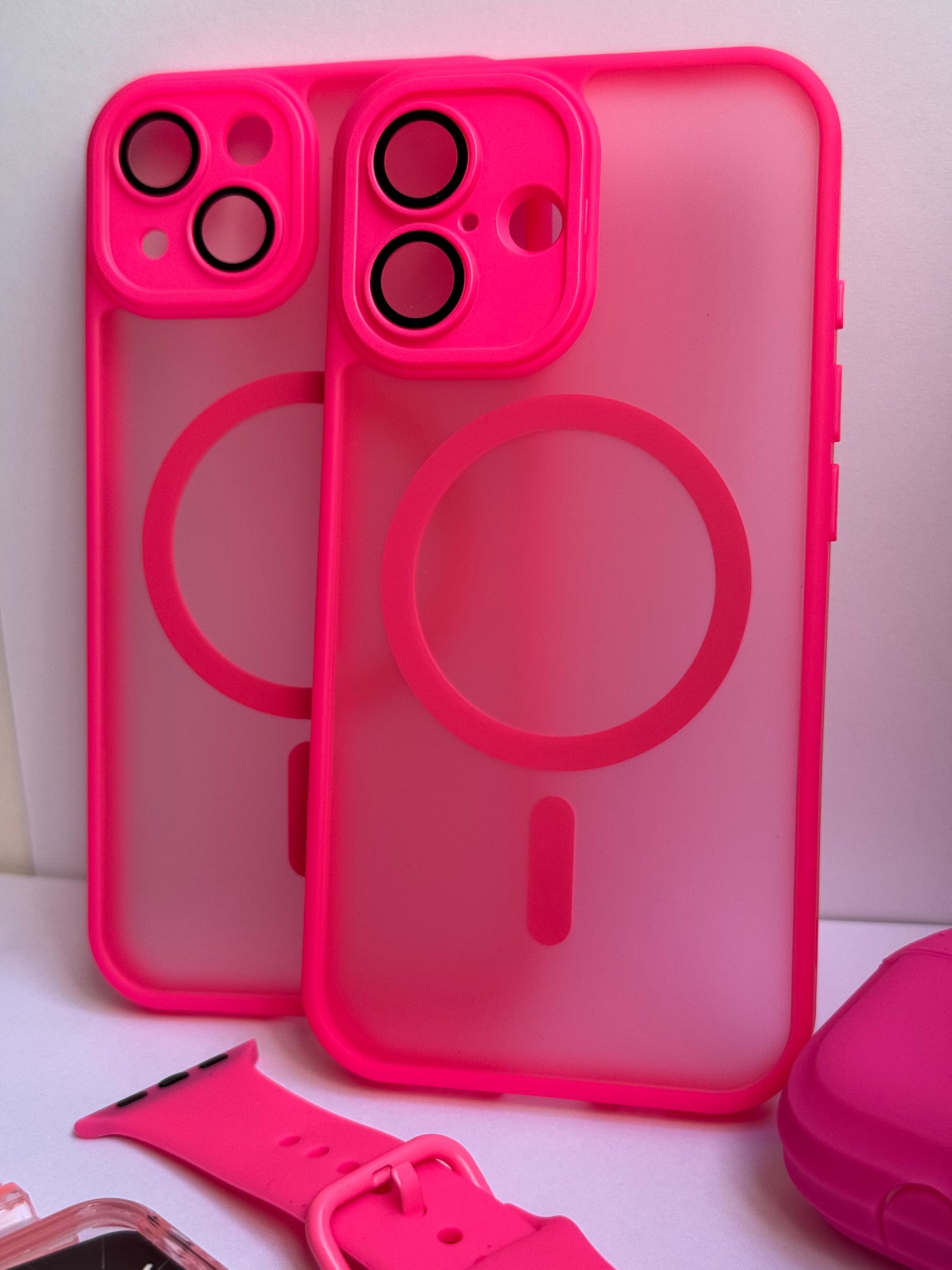 Carcasa Pink neón MagSafe 🩷