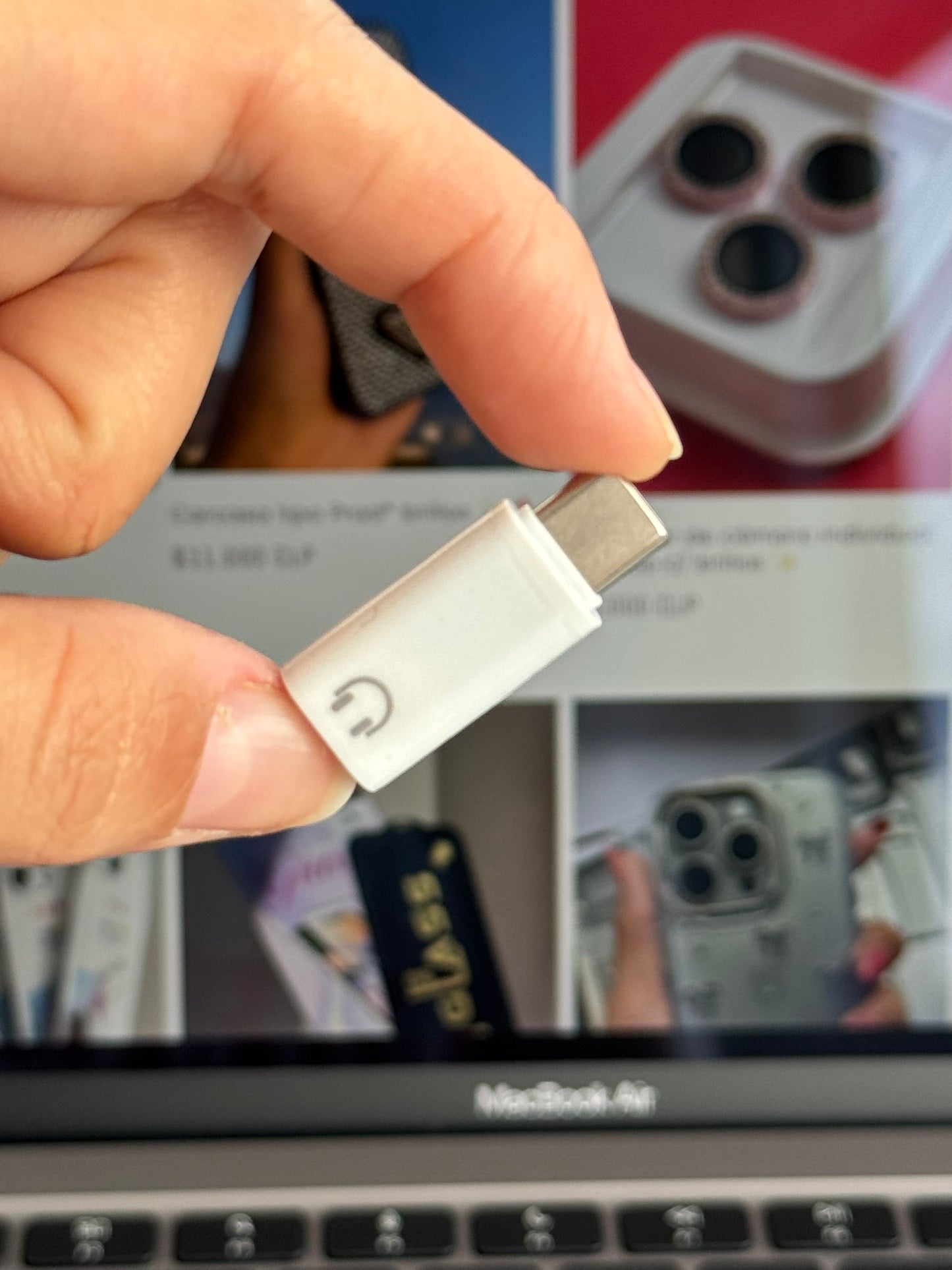Adaptador de audio C/lightning (para audífonos idealmente originales)
