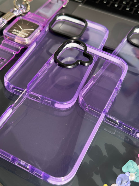 Carcasa transparente, borde reforzado: morado 💜