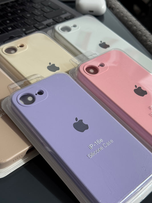 Case de silicona con logo Apple, iPhone 16 E 📱