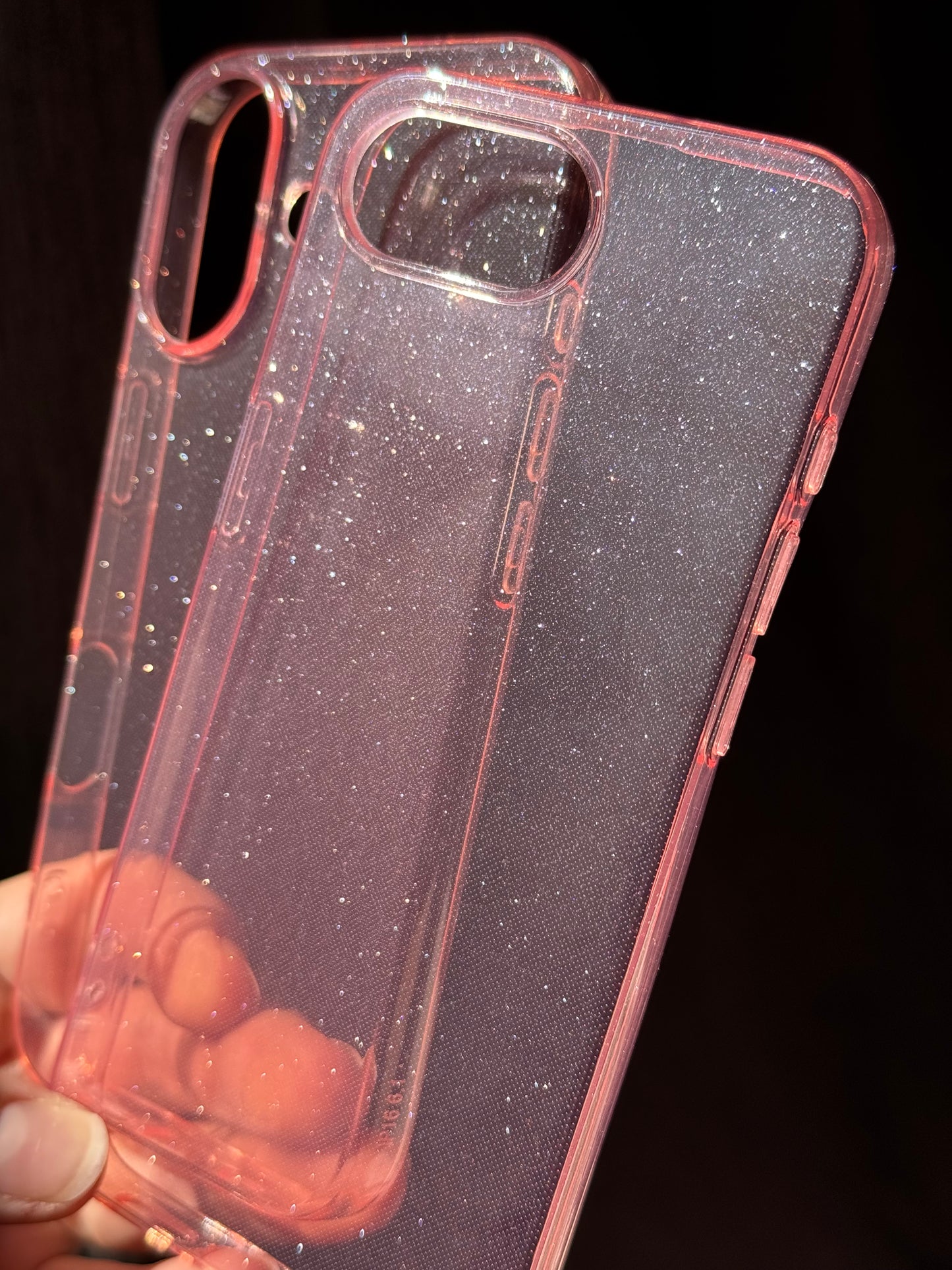 Carcasa transparente brillos, solo para iPhone 16/16E ✔️