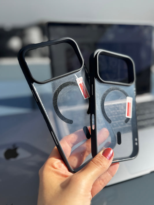 Carcasa MagSafe, bordes negros 📱(solo iph 17Pro/17ProMax)