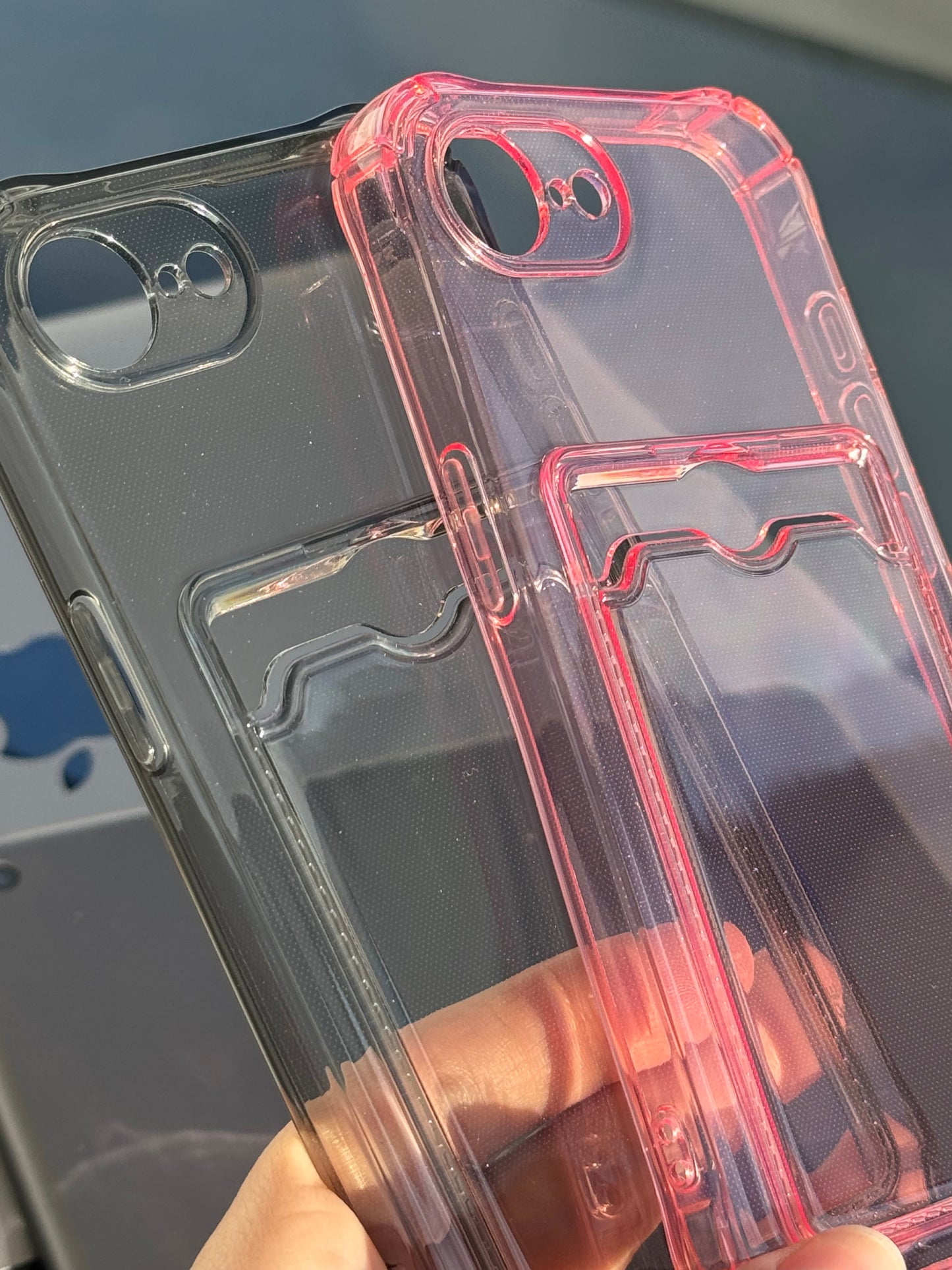 Carcasa transparente c/tarjetero, iPhone 16E☑️