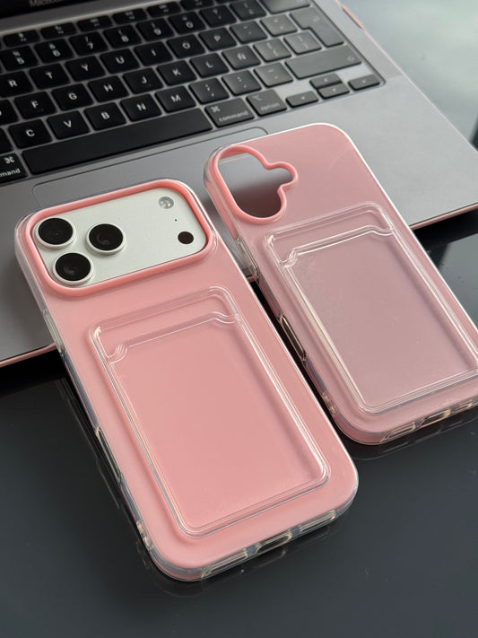 Carcasa Pink + tarjetero 🩷💳