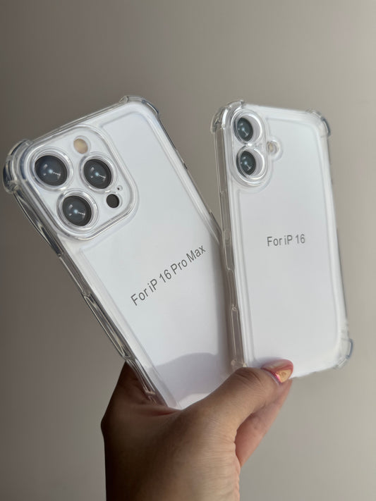 Case transparente borde reforzado (línea iPhone 16)📱