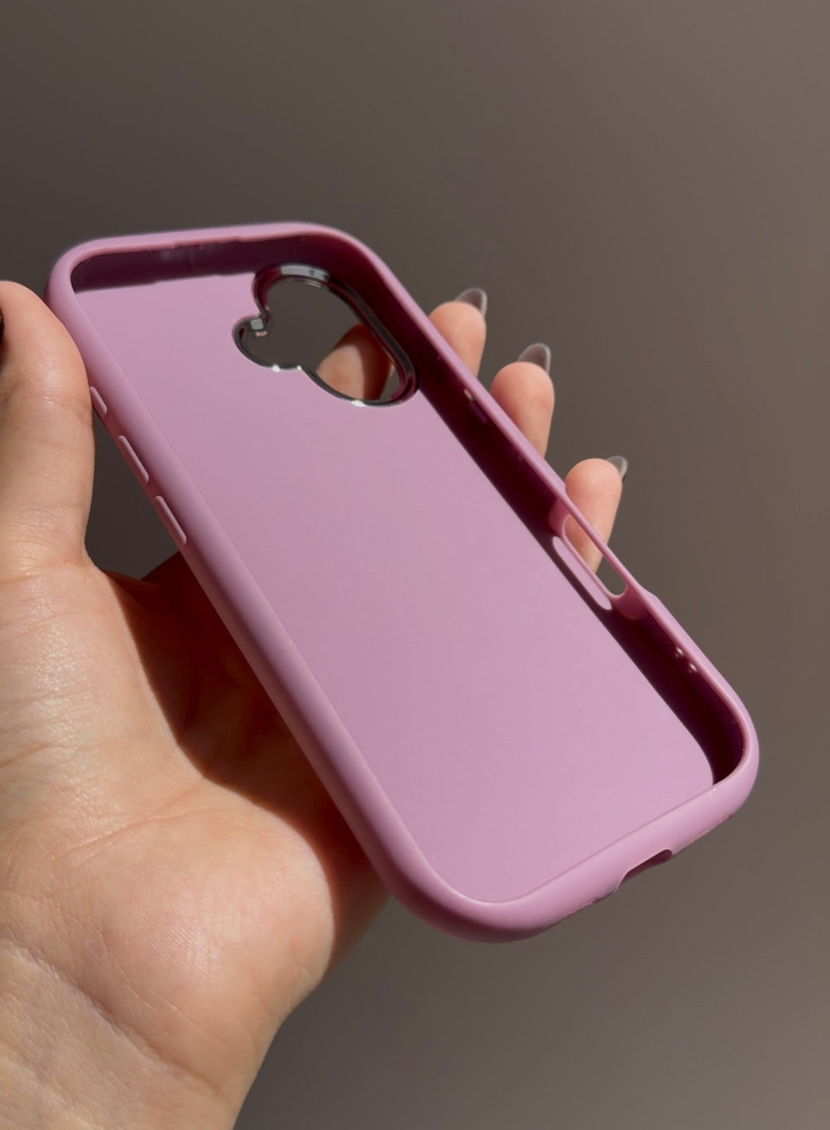 Carcasa morada 💜 (corazón plateado)