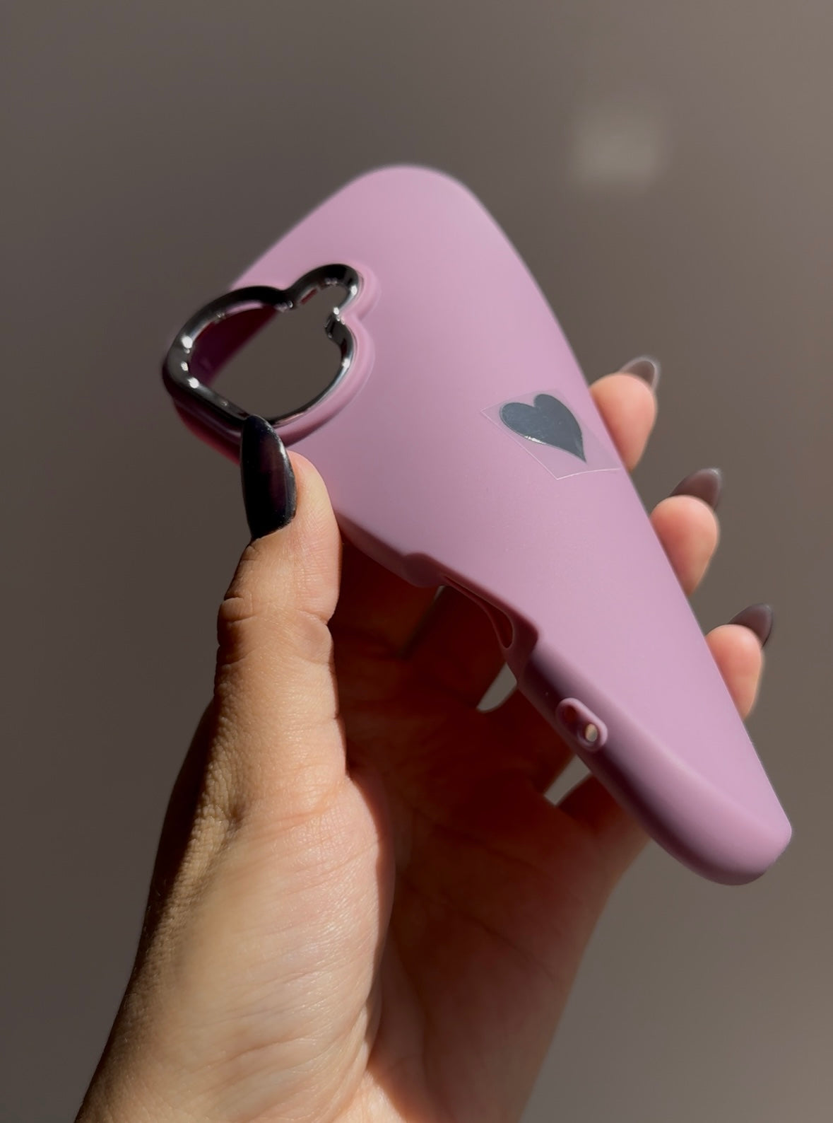 Carcasa morada 💜 (corazón plateado)