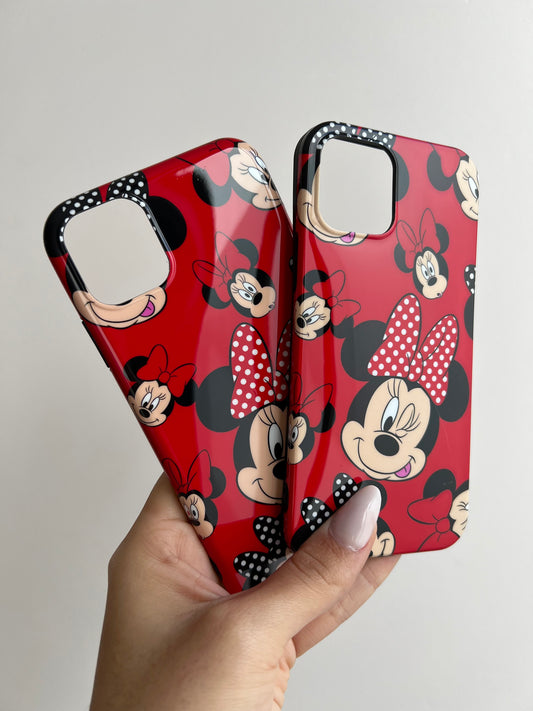 Carcasas carita de Minnie (rojo)❤️‍🔥